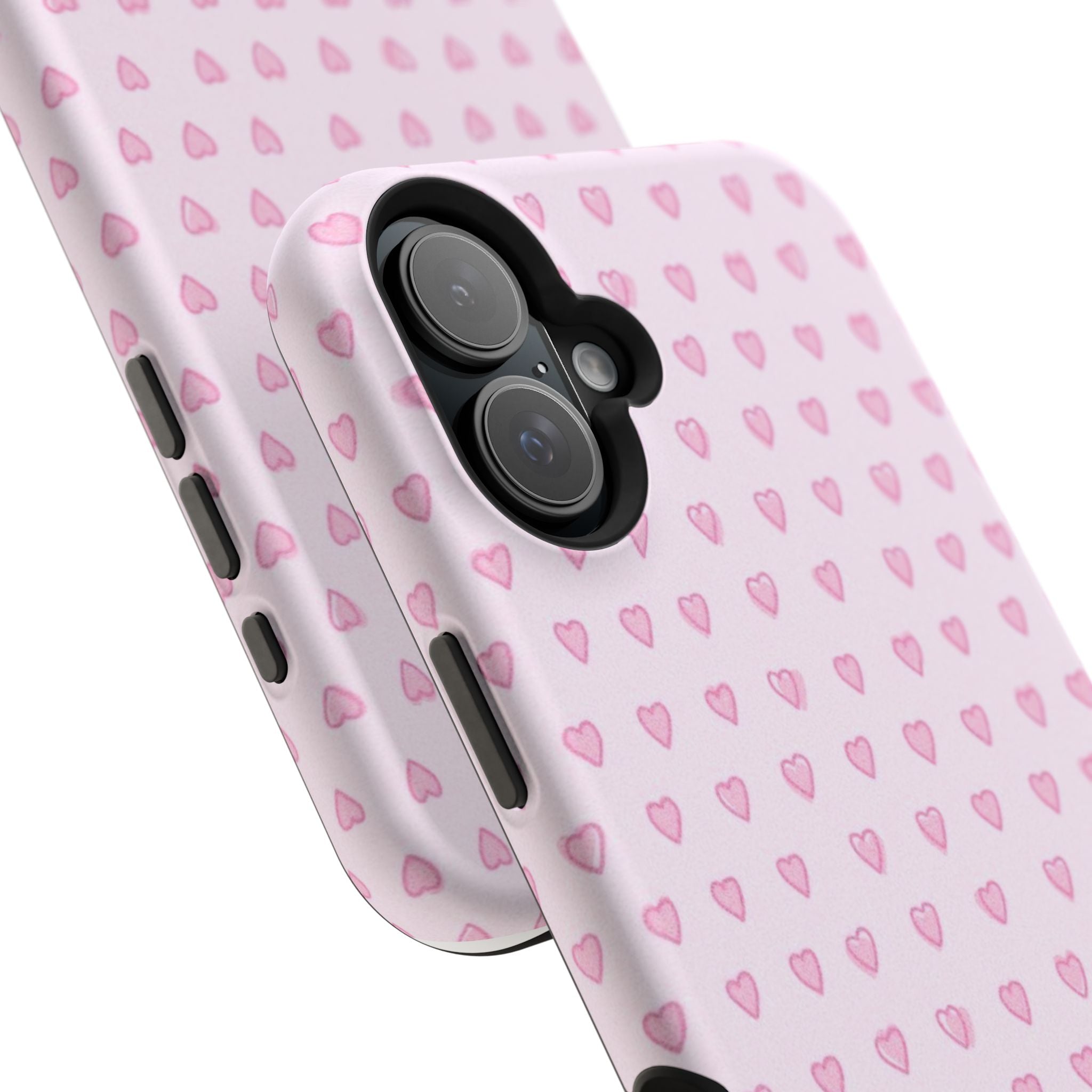 MagSafe pink hearts case