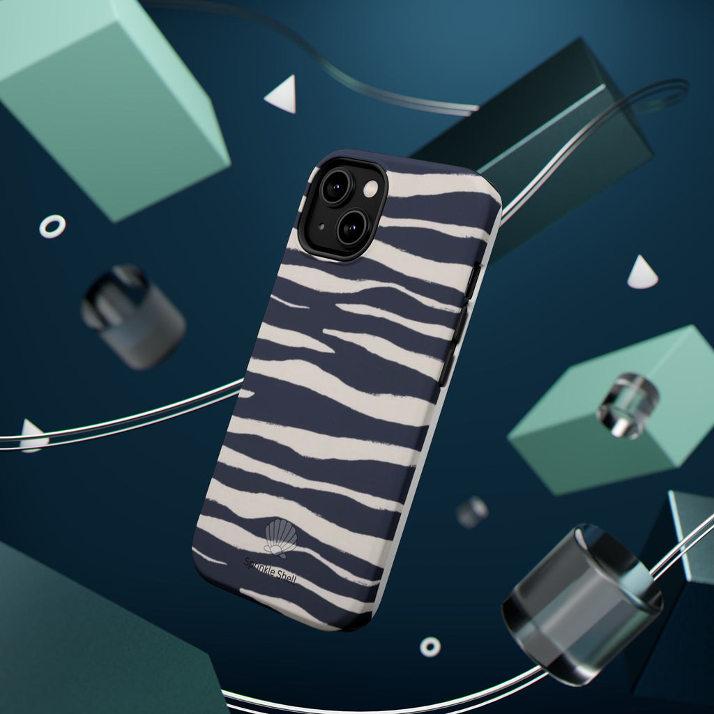 MagSafe Blue zebra print case