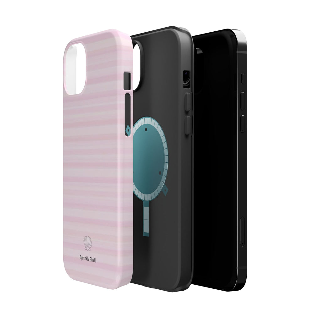 MagSafe pink stripes case