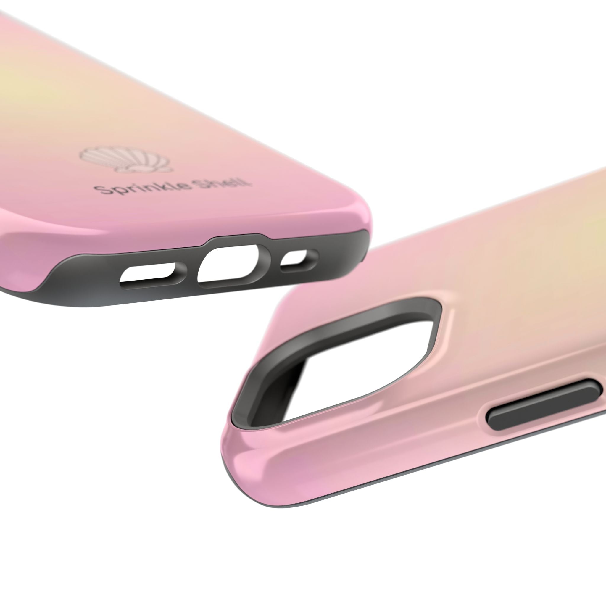 MagSafe light pink and yellow aura case