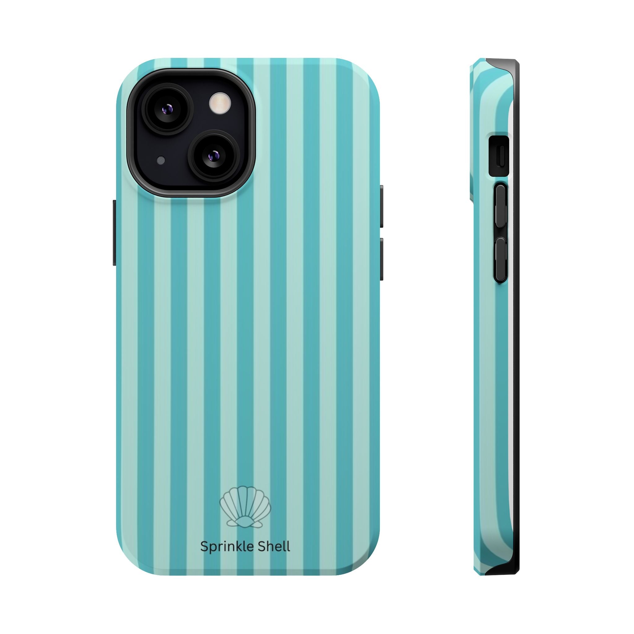 MagSafe teal striped case