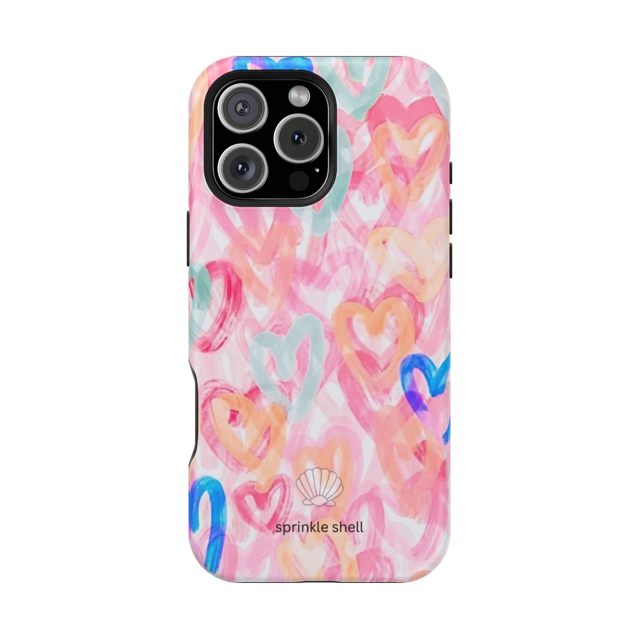 MagSafe rainbow hearts case