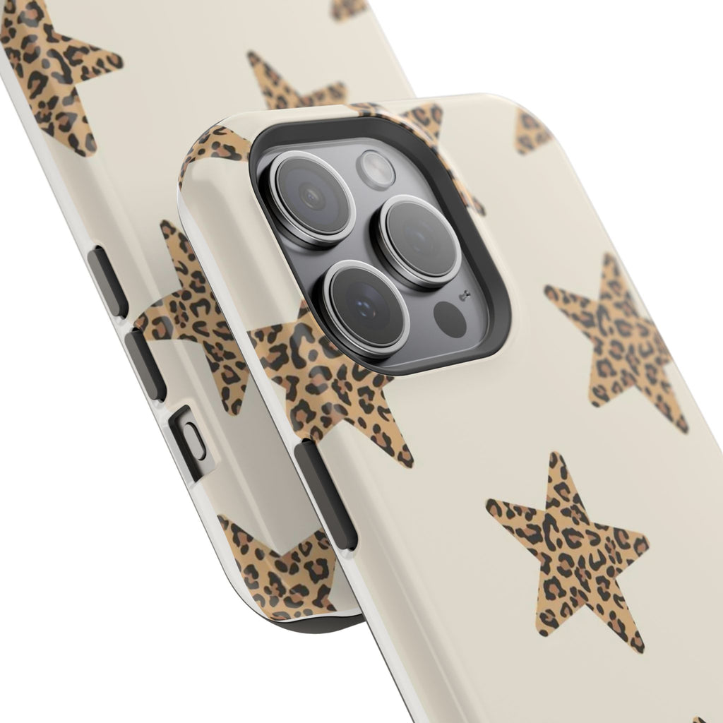 MagSafe Cheetah Print Stars iPhone Case