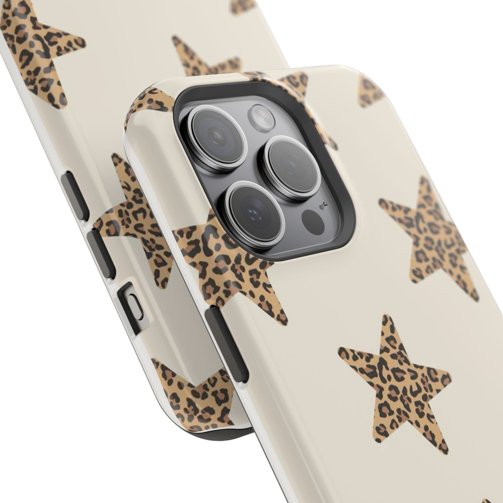 MagSafe Cheetah Print Stars iPhone Case