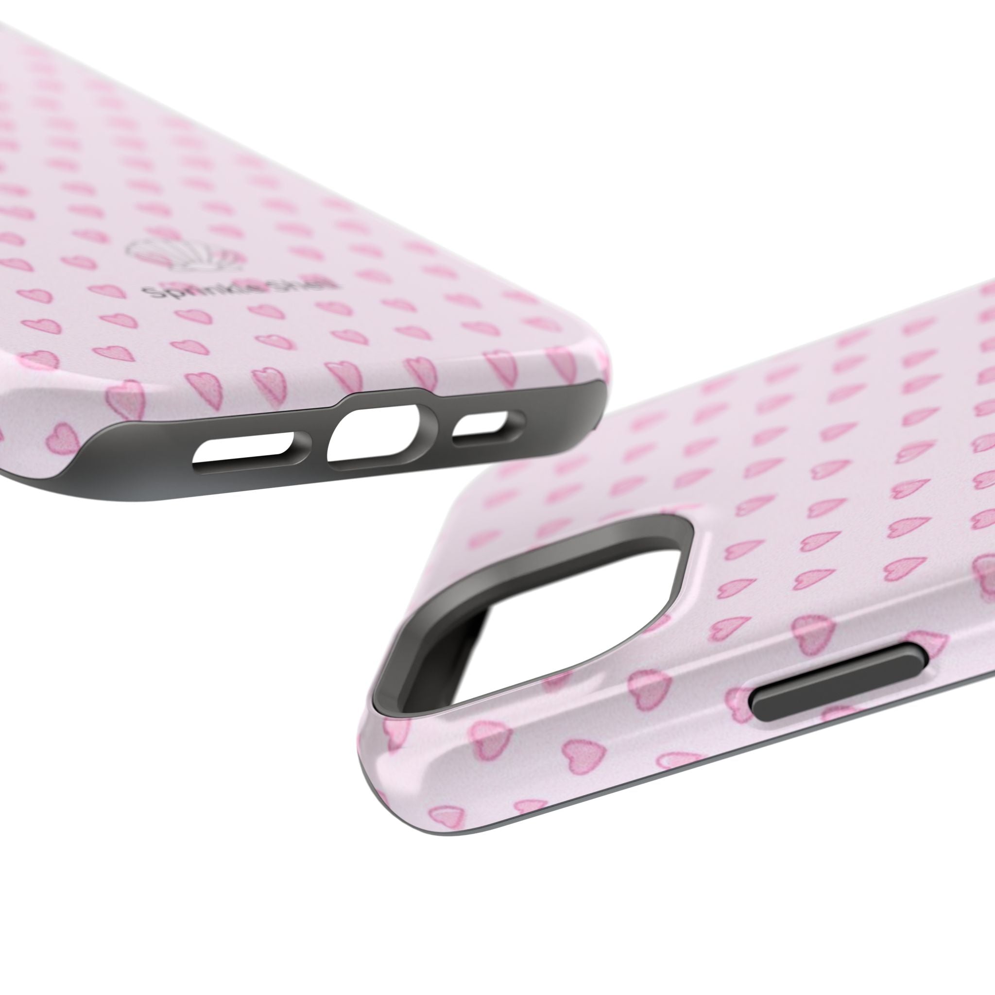 MagSafe pink hearts case