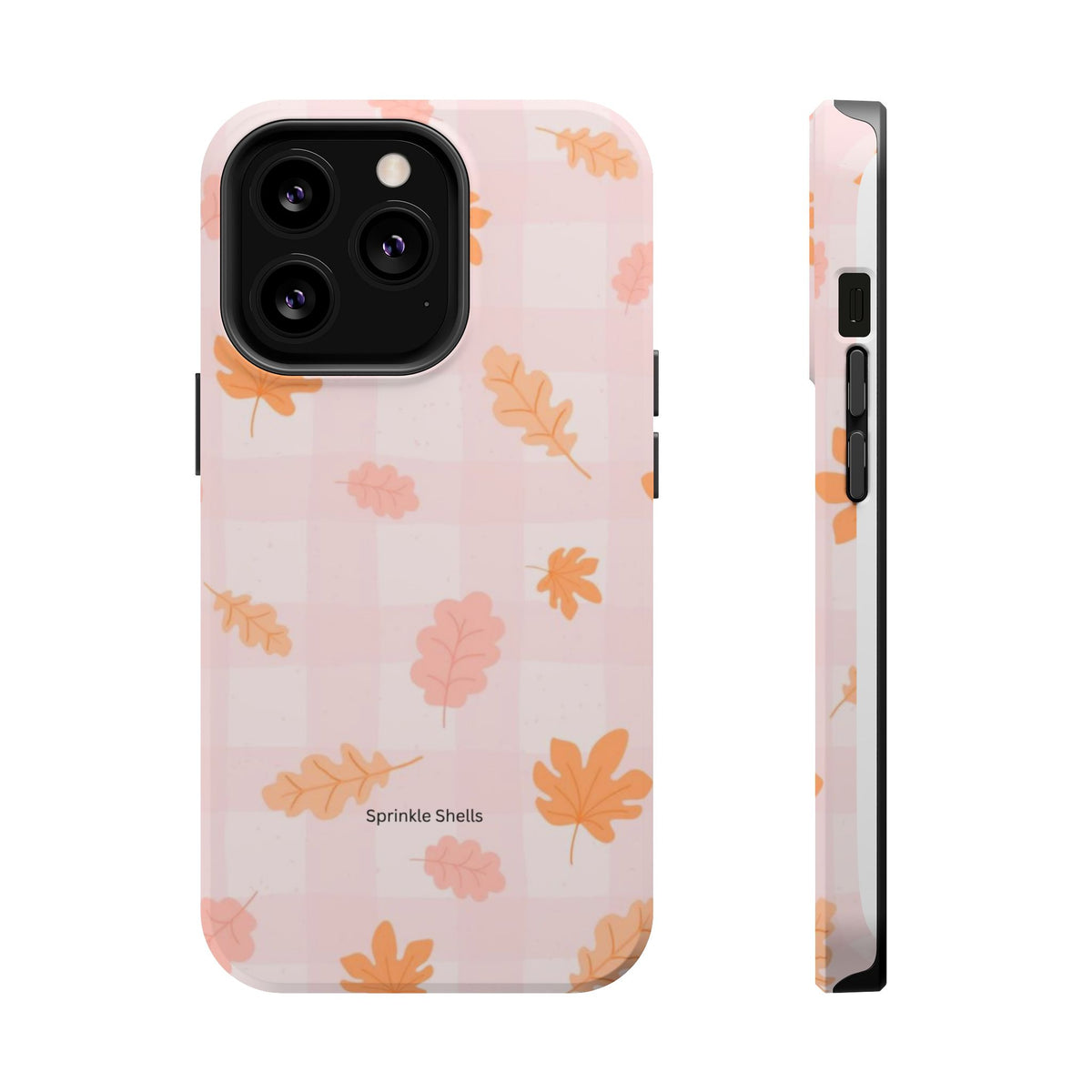 MagSafe pink plaid fall case