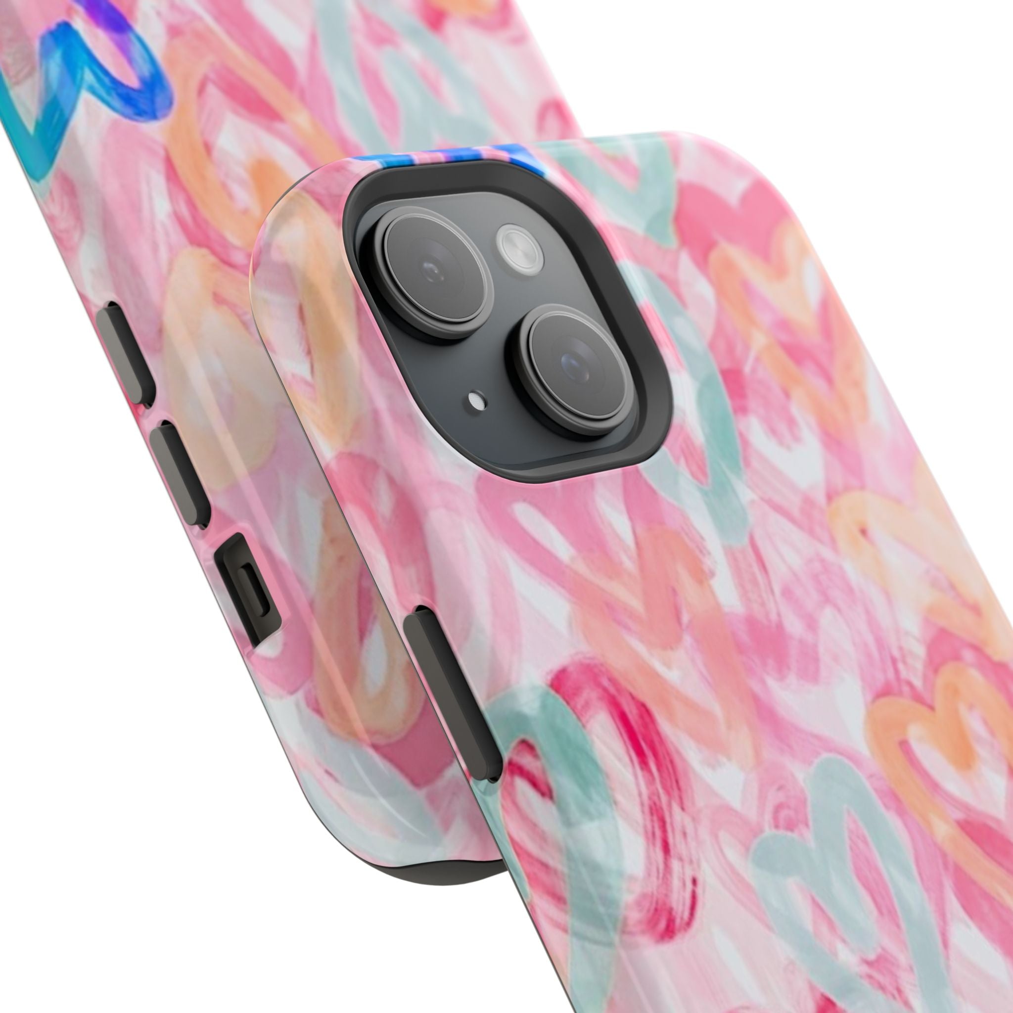 MagSafe rainbow hearts case