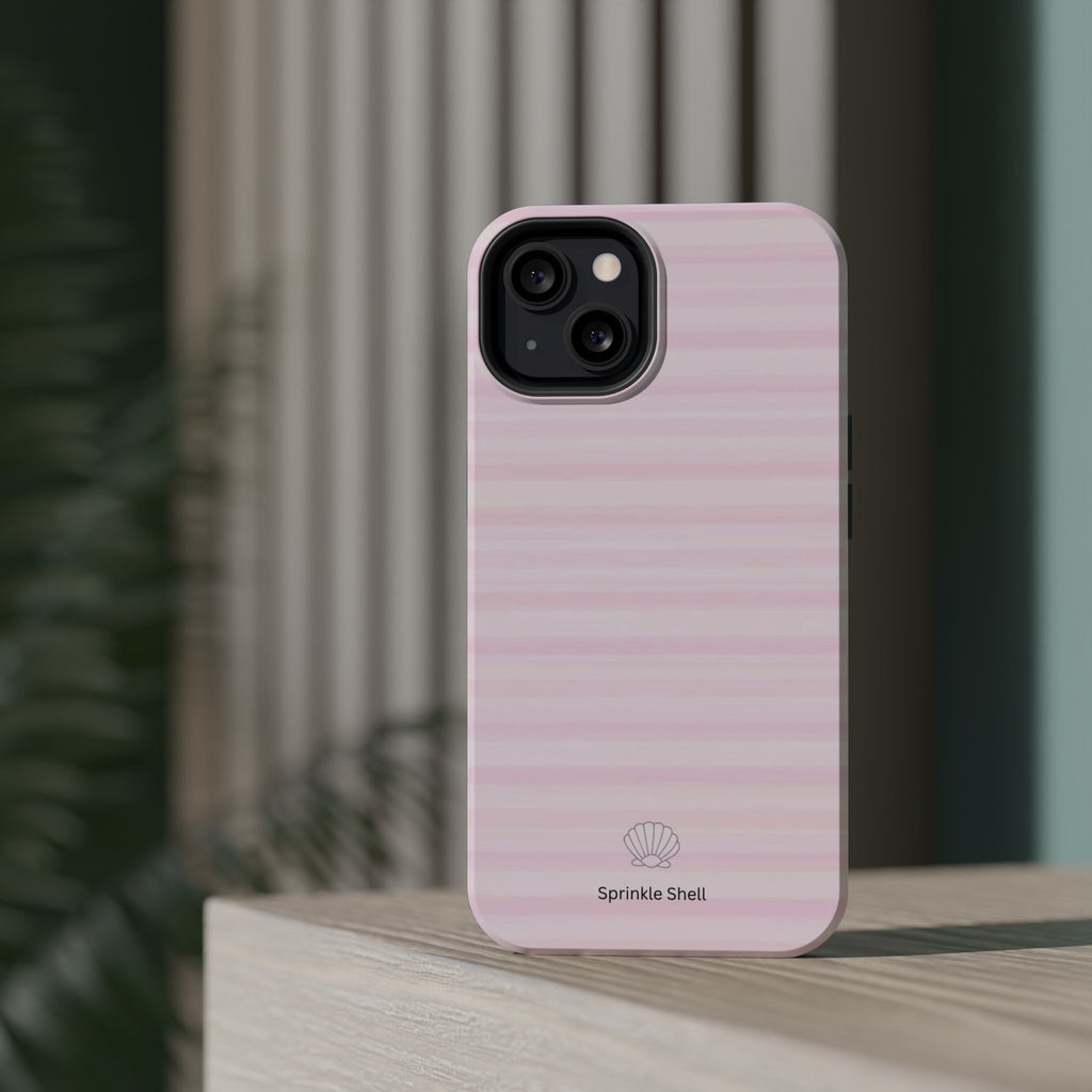 MagSafe pink stripes case