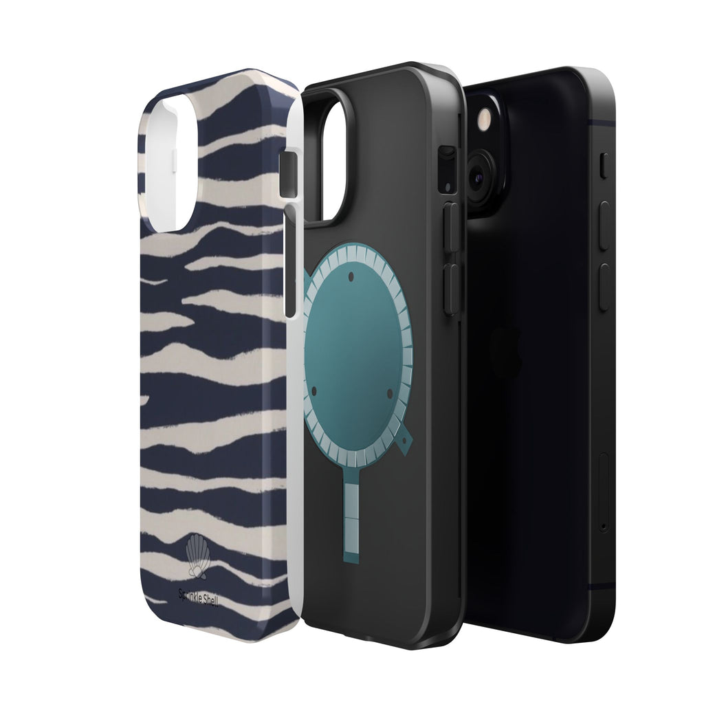 MagSafe Blue zebra print case