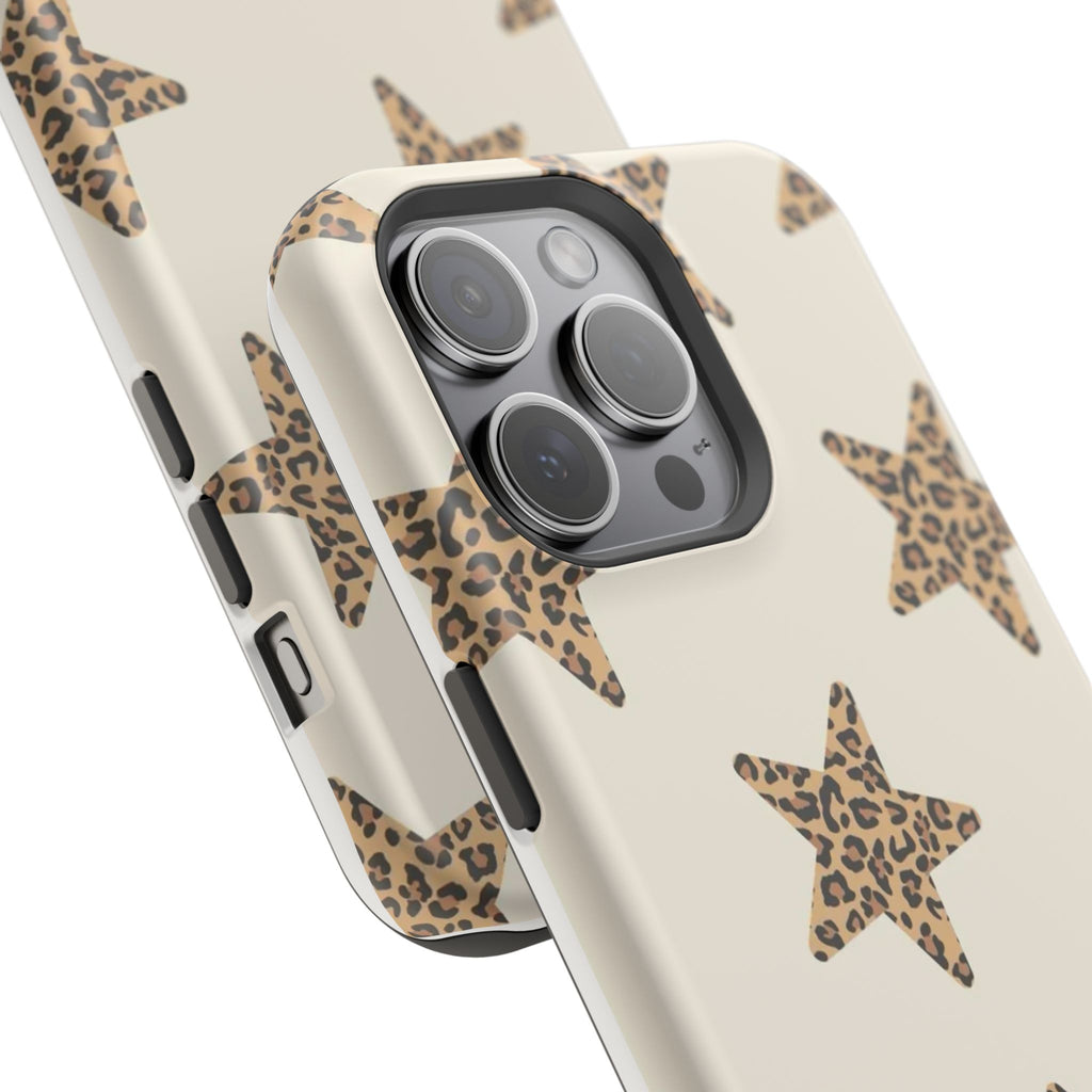 MagSafe Cheetah Print Stars iPhone Case