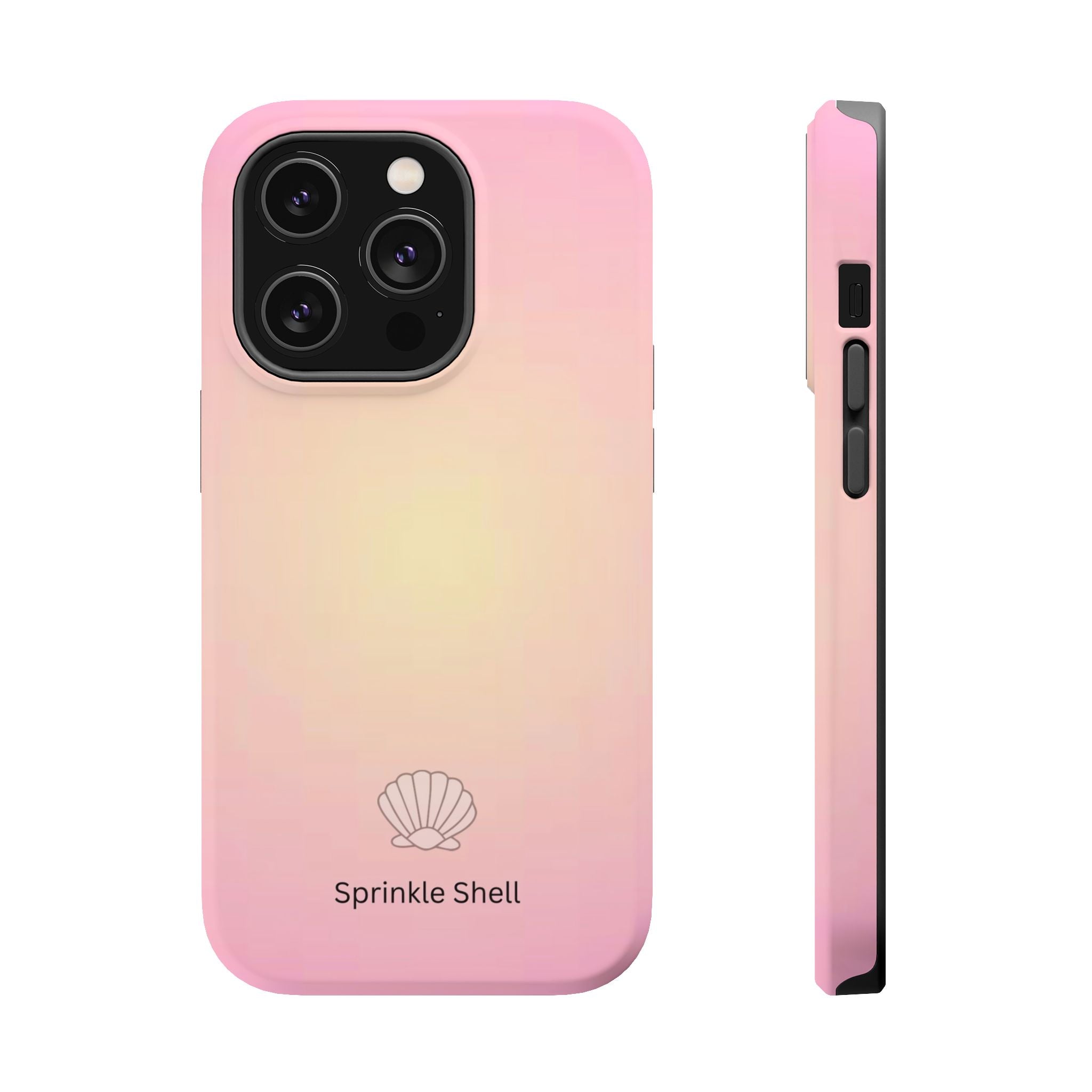 MagSafe light pink and yellow aura case