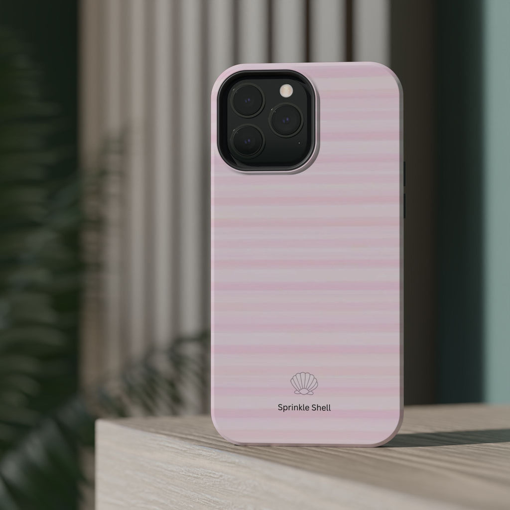 MagSafe pink stripes case