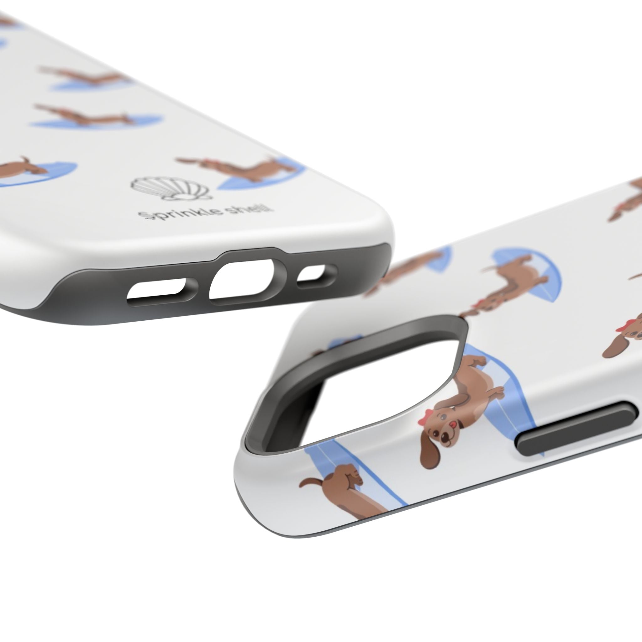 MagSafe surfing dachsund phone case
