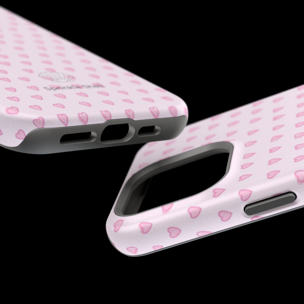 MagSafe pink hearts case