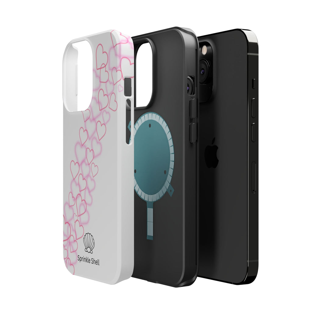 MagSafe pink hearts phone case