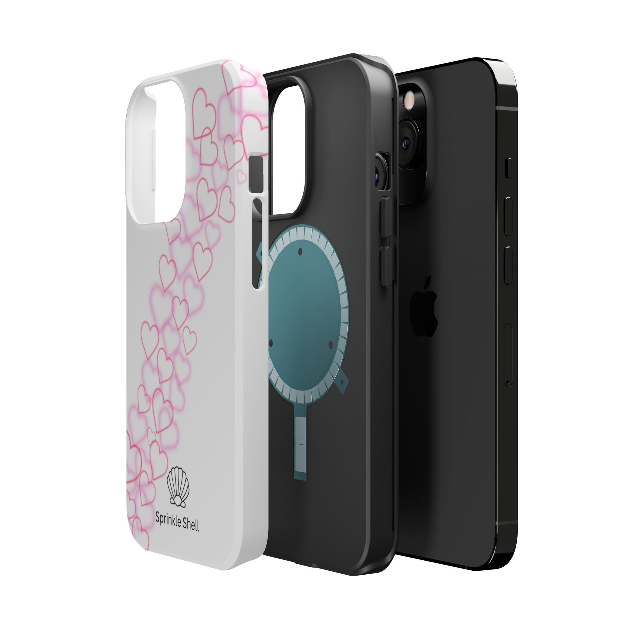 MagSafe pink hearts phone case
