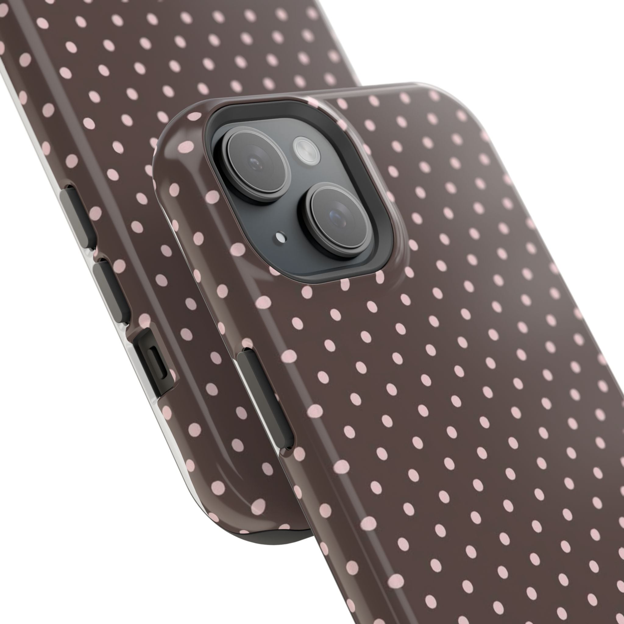 MagSafe Brown And Pink Polkadot Iphone Case