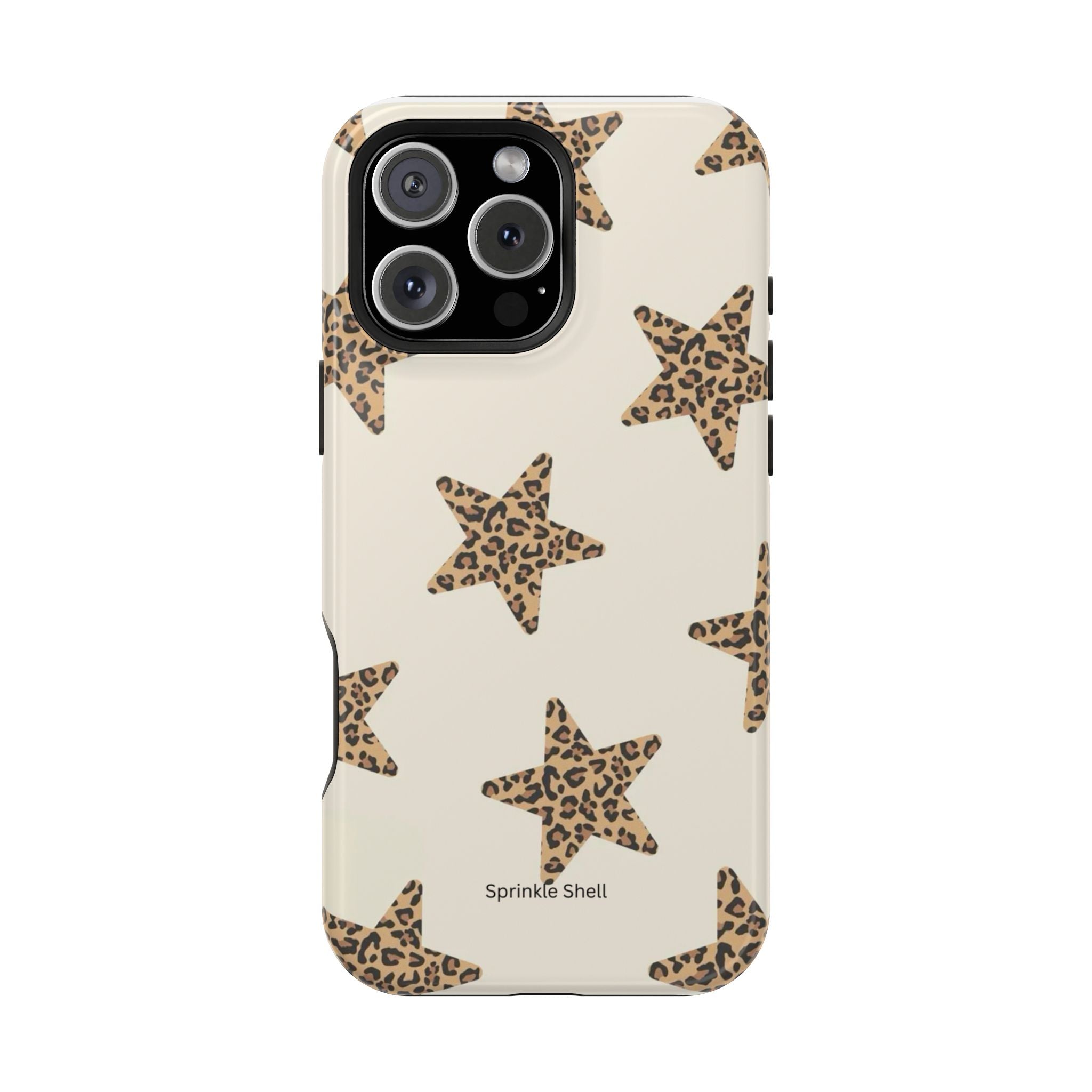 MagSafe Cheetah Print Stars iPhone Case