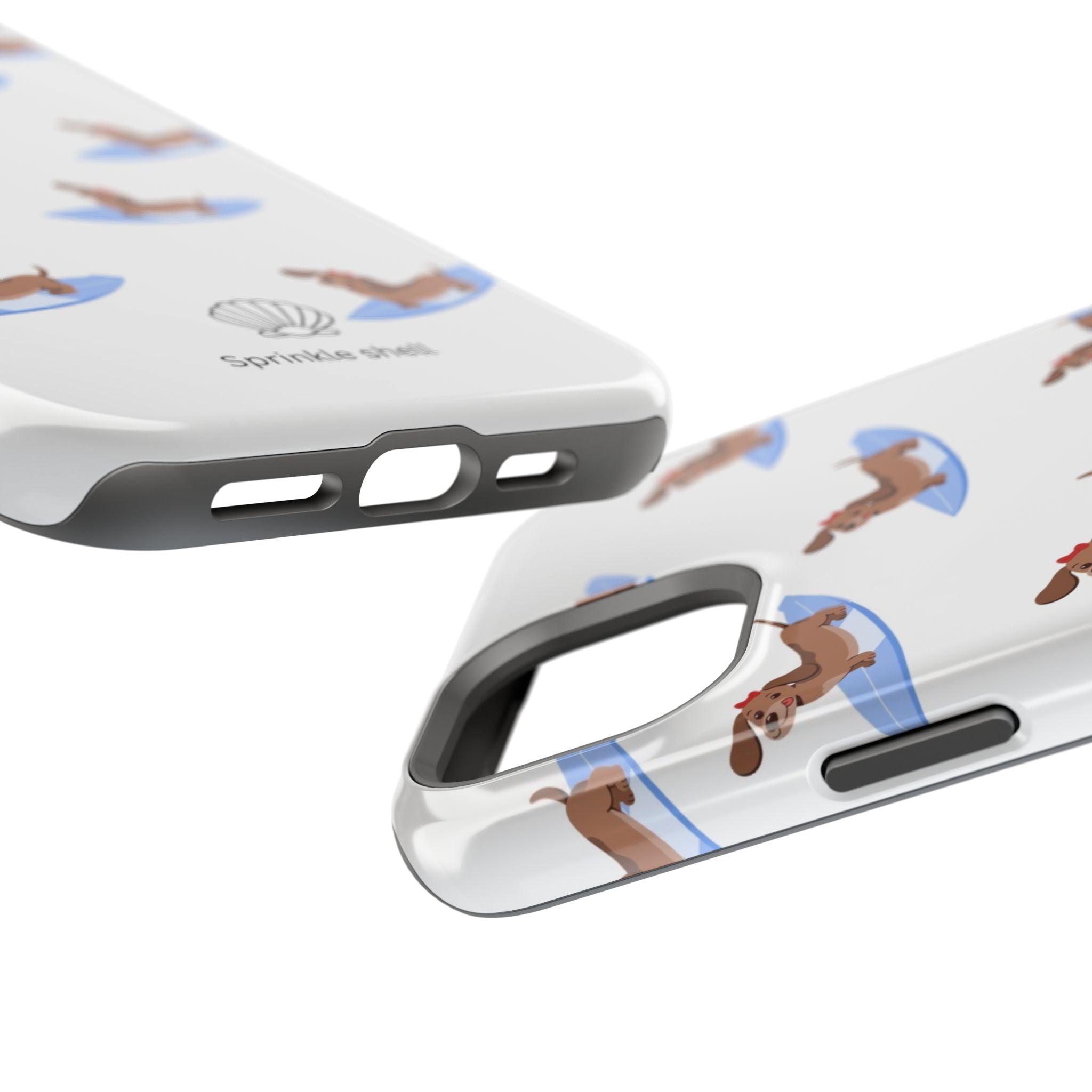 MagSafe surfing dachsund phone case