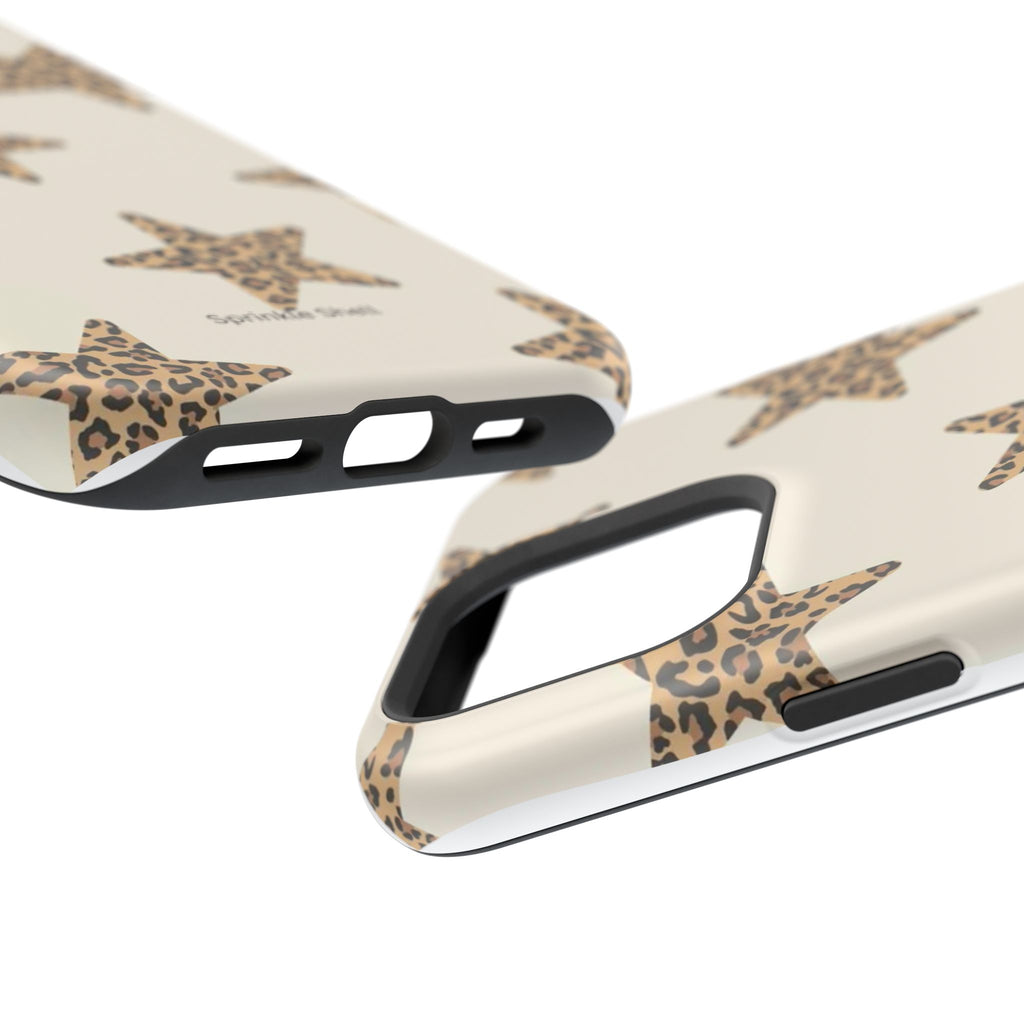 MagSafe Cheetah Print Stars iPhone Case