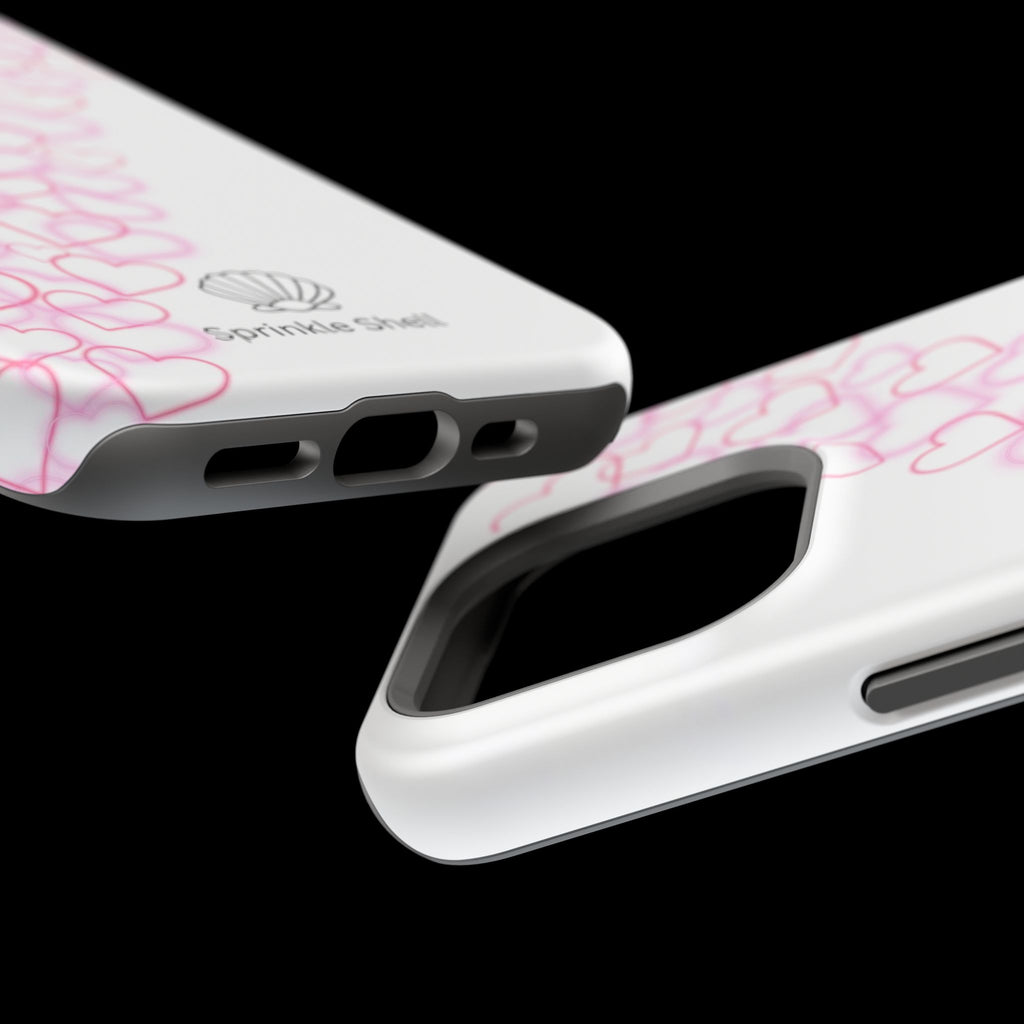 MagSafe pink hearts phone case