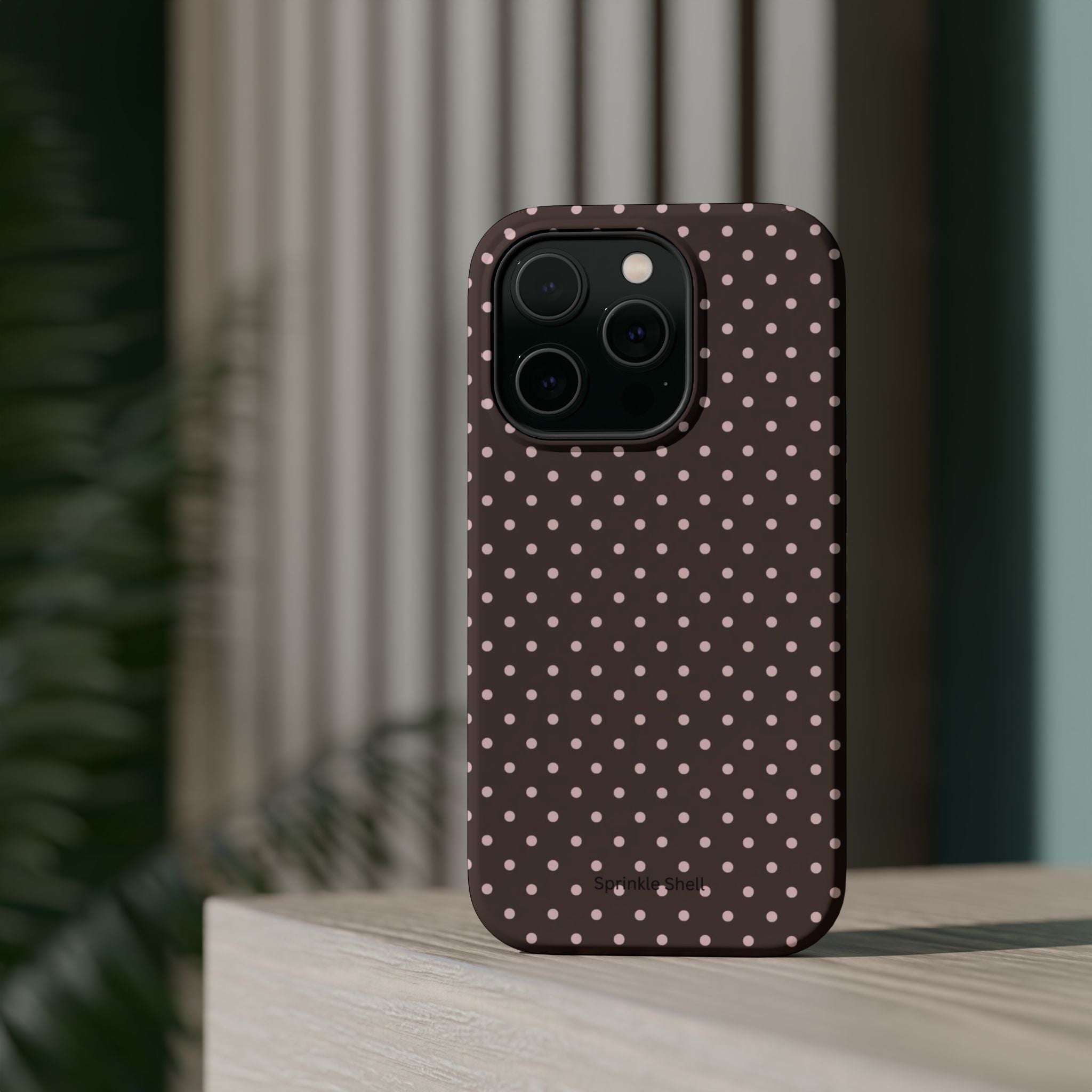 MagSafe Brown And Pink Polkadot Iphone Case