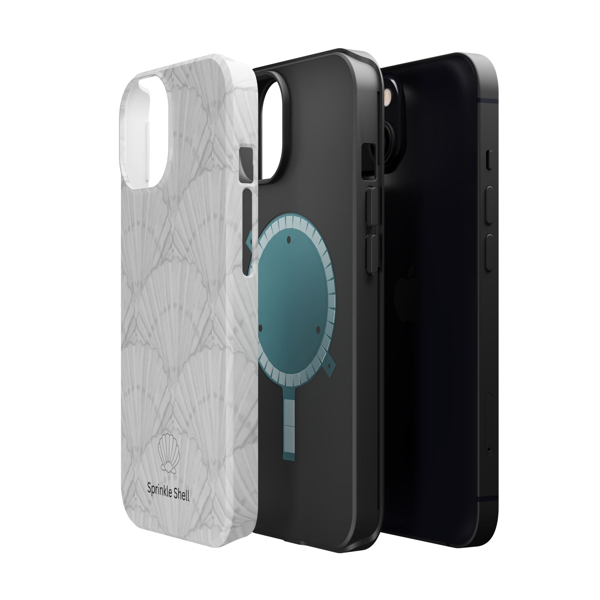 Shell-Pattern Magnetic Impact Phone Case — Protective Modular iPhone Cover
