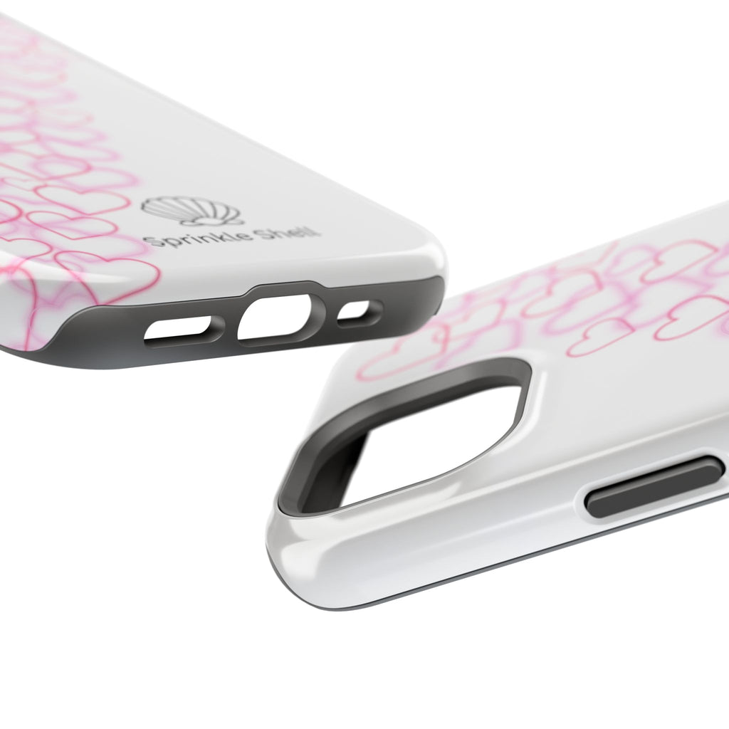 MagSafe pink hearts phone case