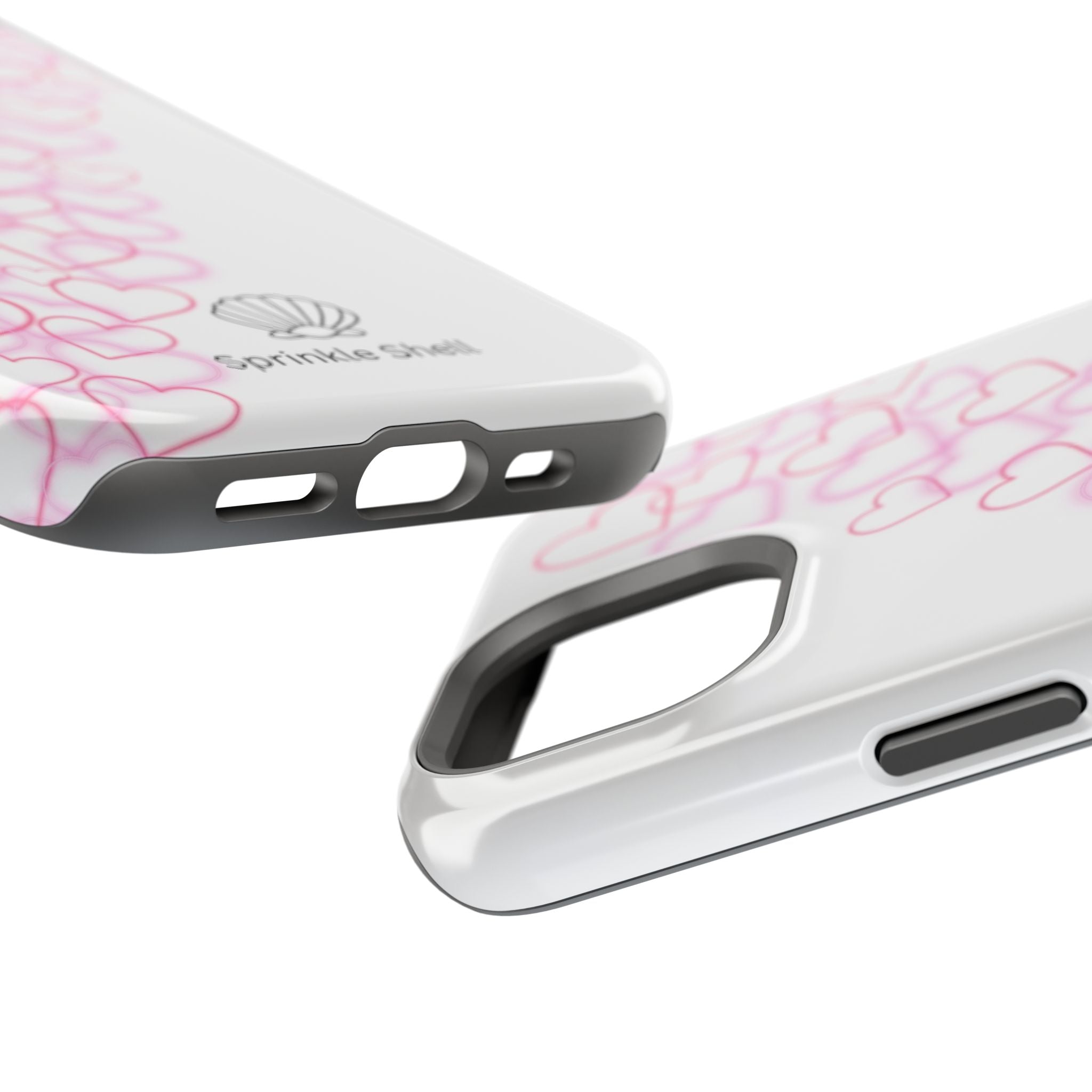 MagSafe pink hearts phone case