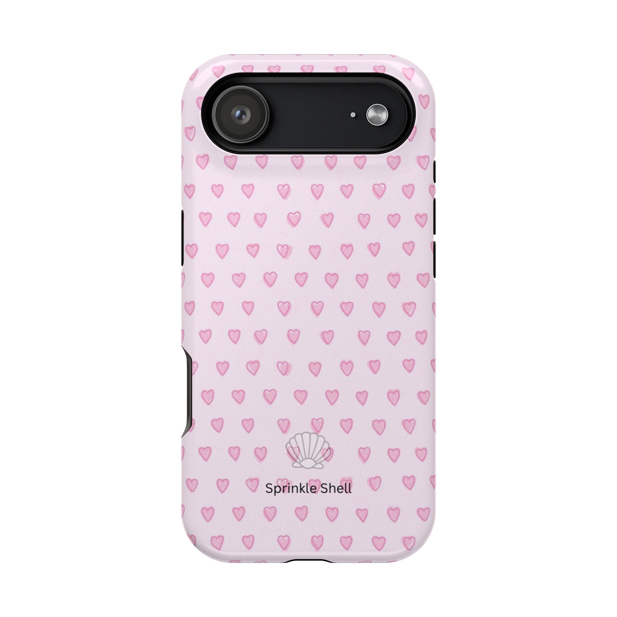 MagSafe pink hearts case