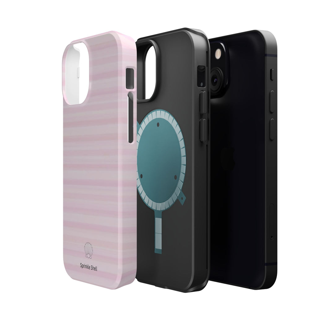 MagSafe pink stripes case