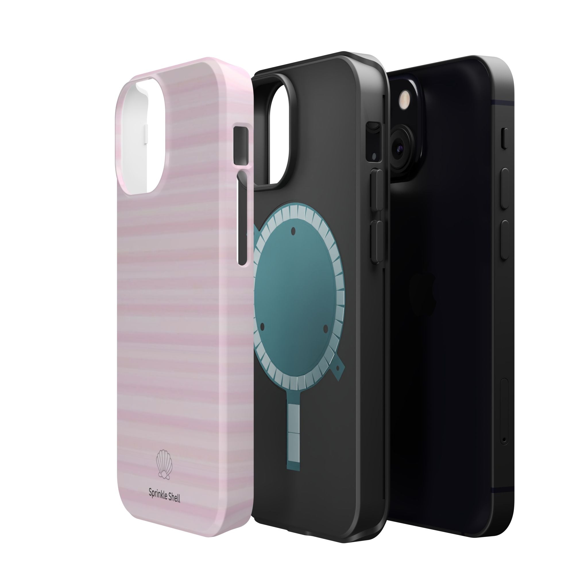 MagSafe pink stripes case
