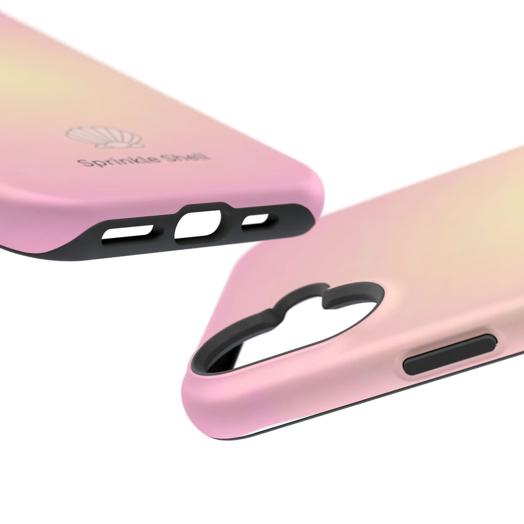 MagSafe light pink and yellow aura case
