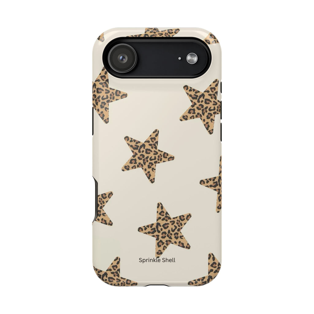 MagSafe Cheetah Print Stars iPhone Case