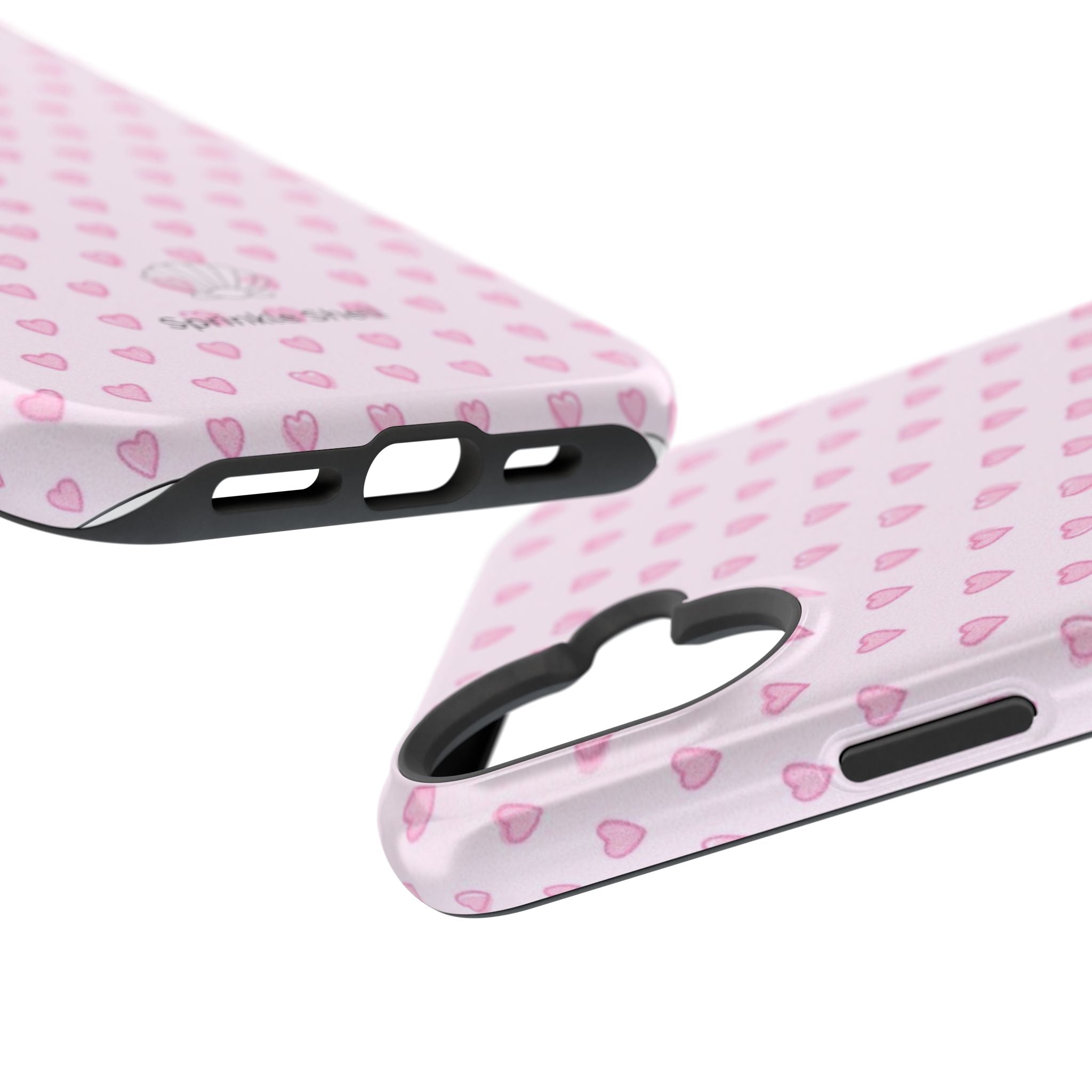 MagSafe pink hearts case