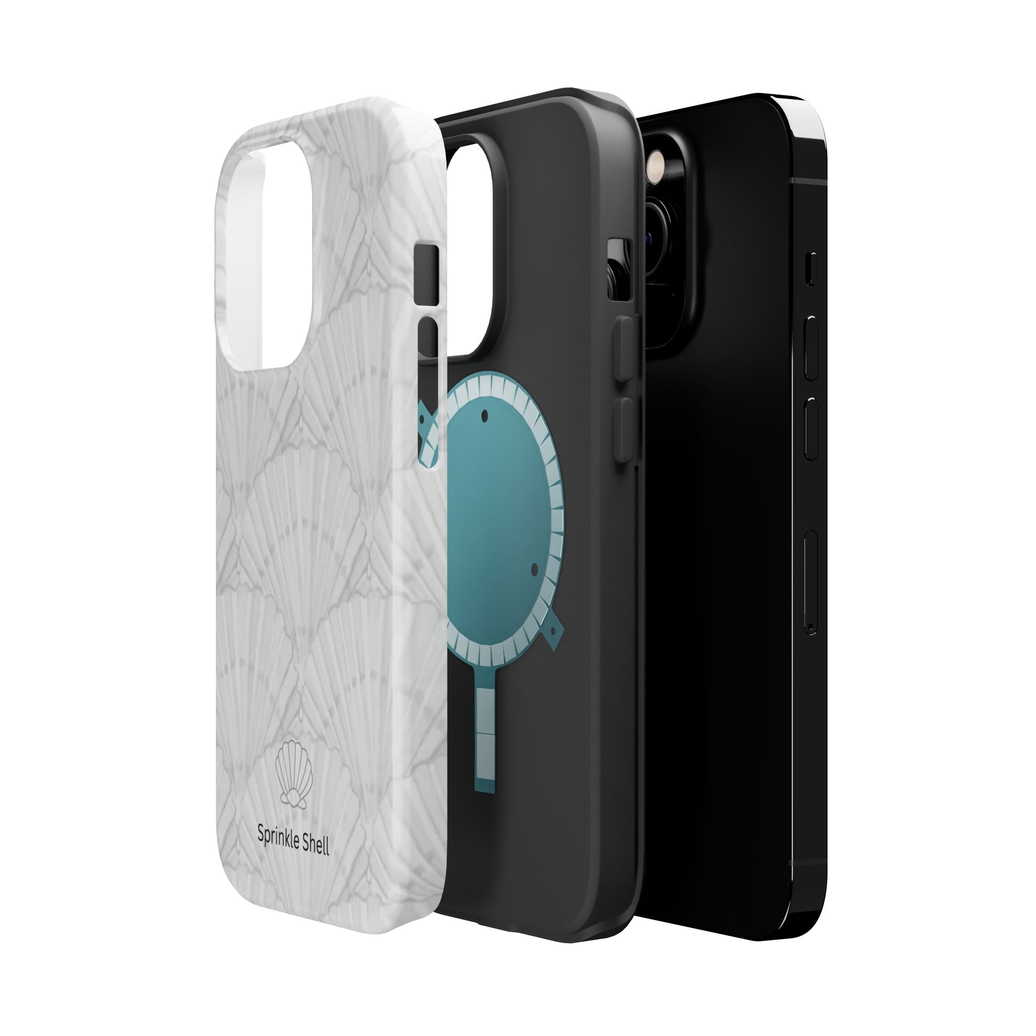 Shell-Pattern Magnetic Impact Phone Case — Protective Modular iPhone Cover