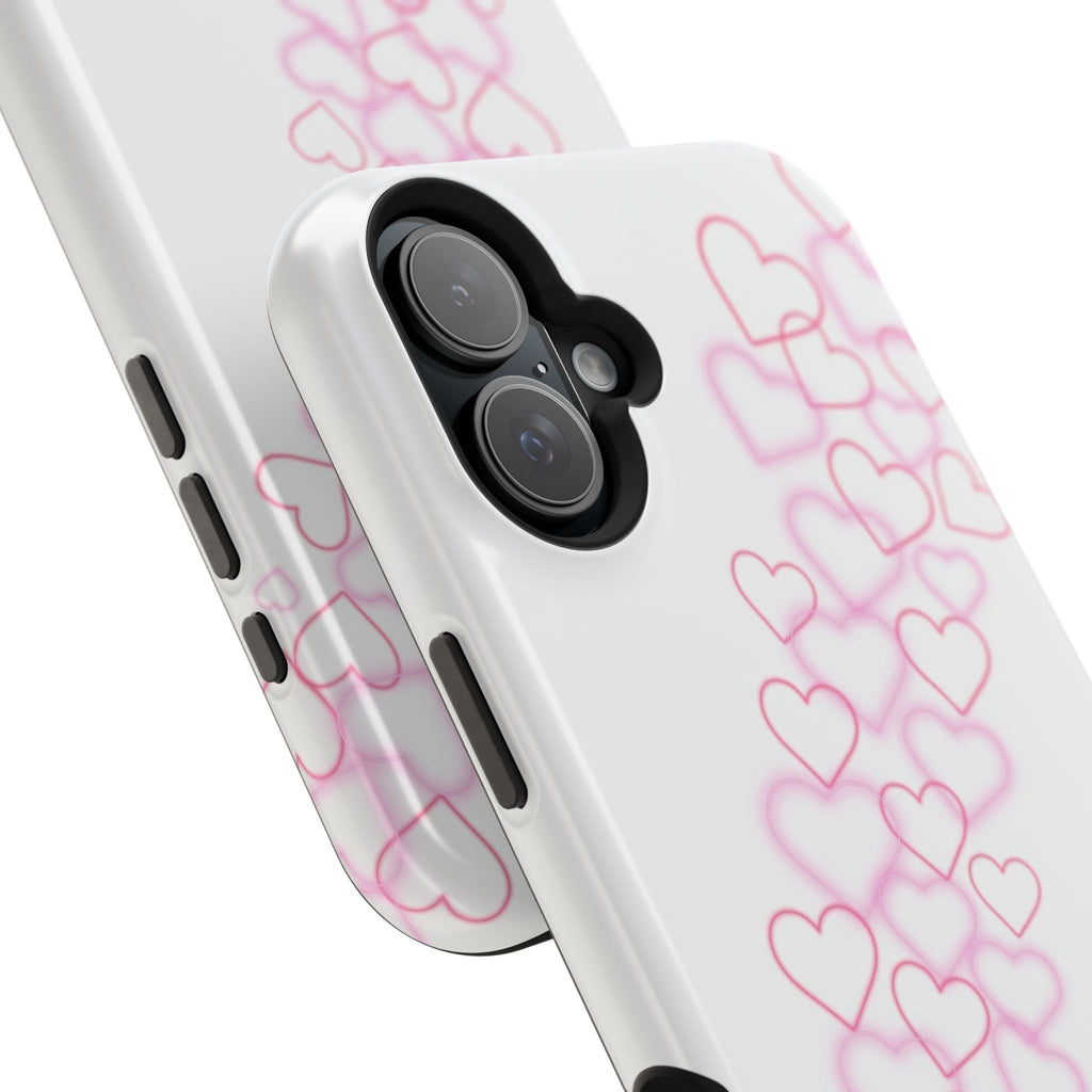 MagSafe pink hearts phone case
