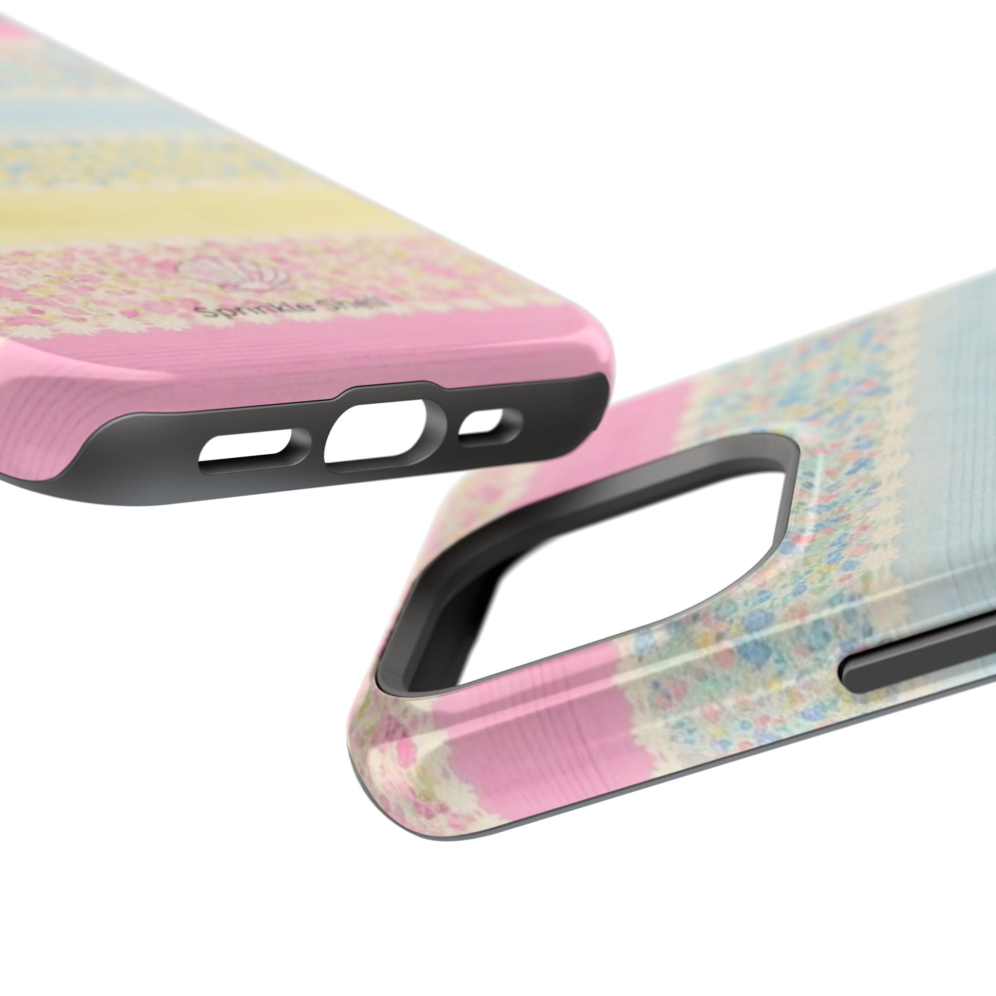 MagSafe pastel floral striped case