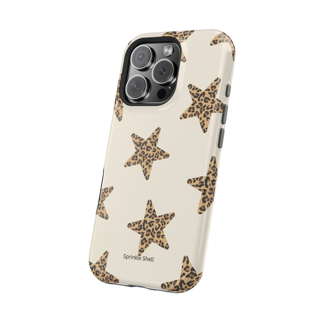 MagSafe Cheetah Print Stars iPhone Case