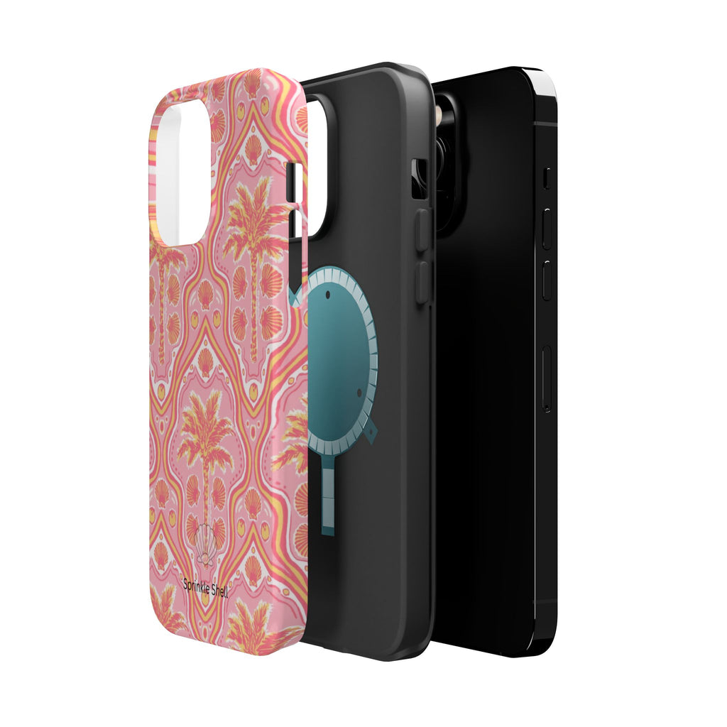 MagSafe pink pink summer palm tree case