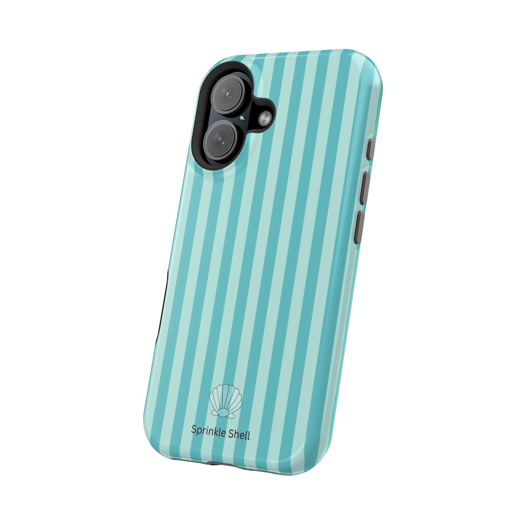 MagSafe teal striped case