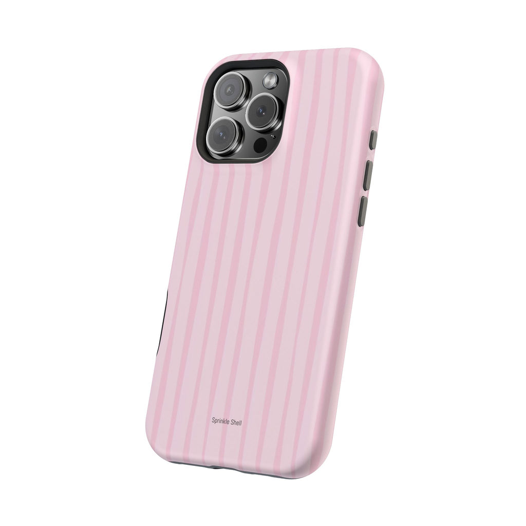 MagSafe pink uneven lines case