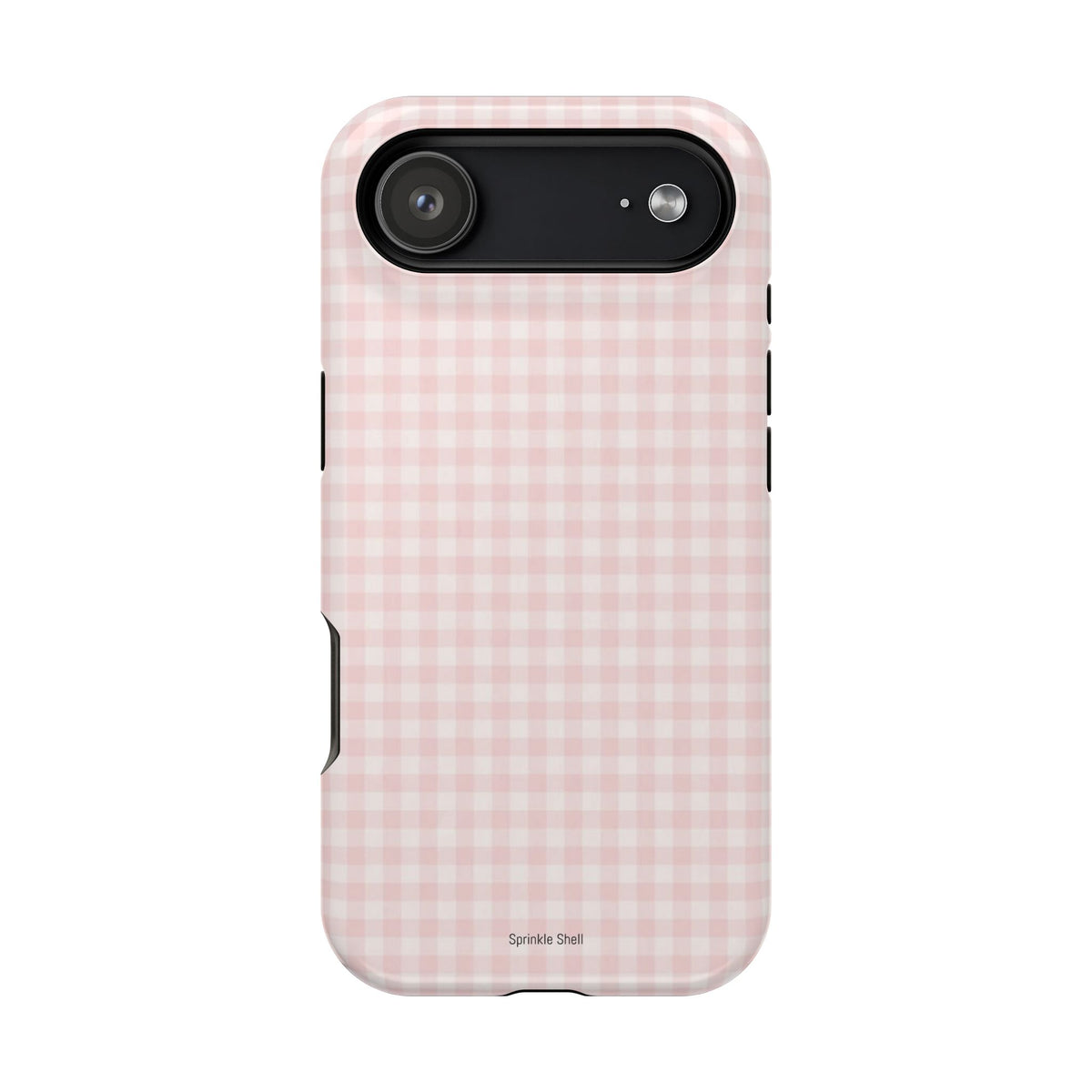 MagSafe light pink plaid case