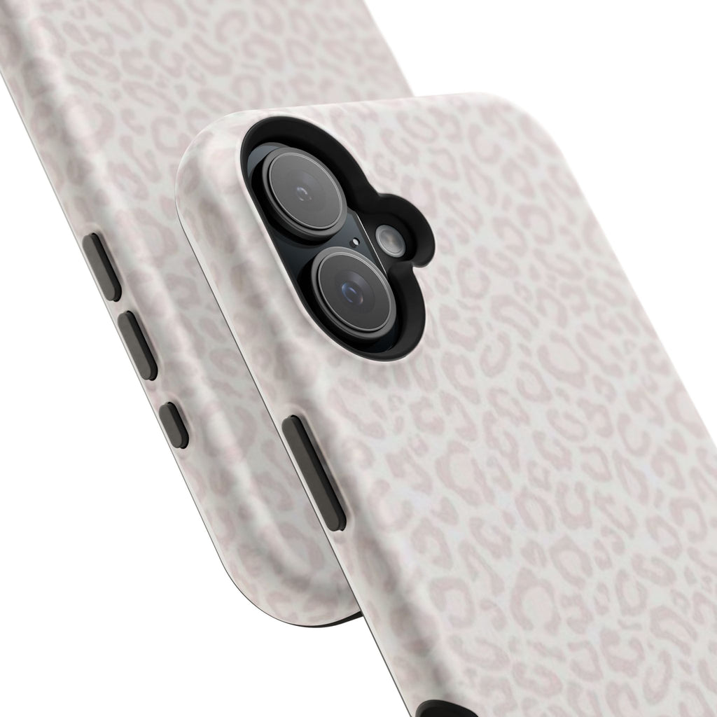 MagSafe white cheetah print case