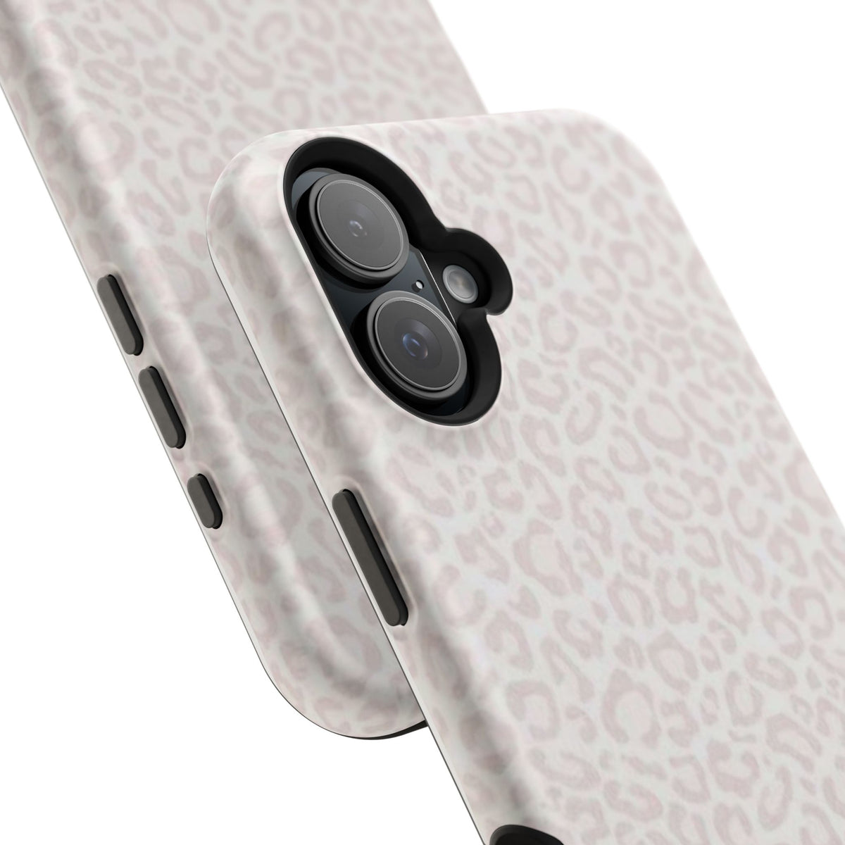 MagSafe white cheetah print case