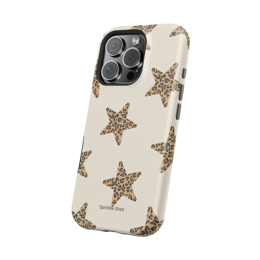 MagSafe Cheetah Print Stars iPhone Case