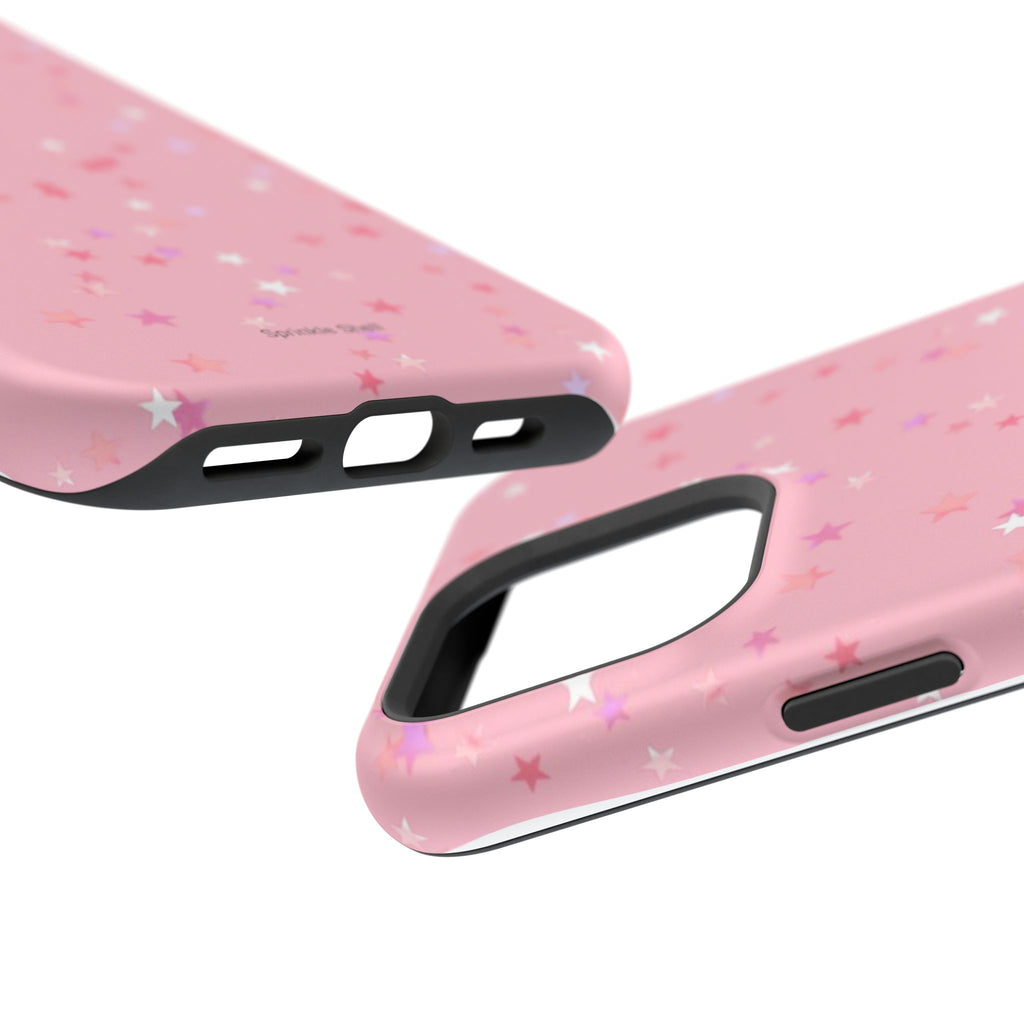 MagSafe pink multicolor stars case