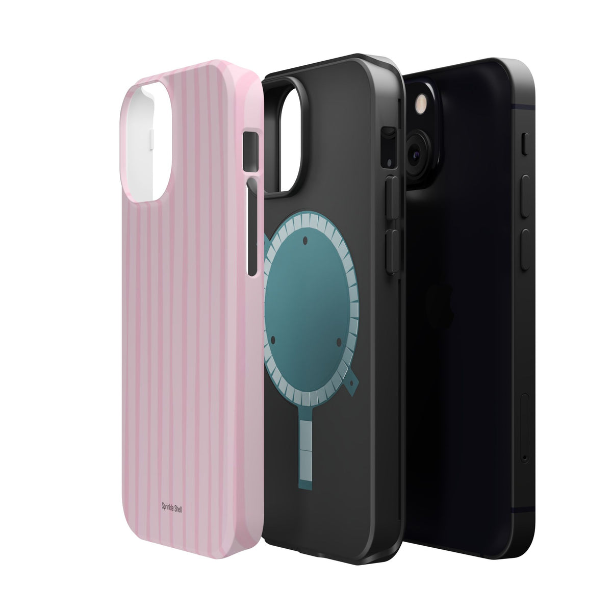 MagSafe pink uneven lines case