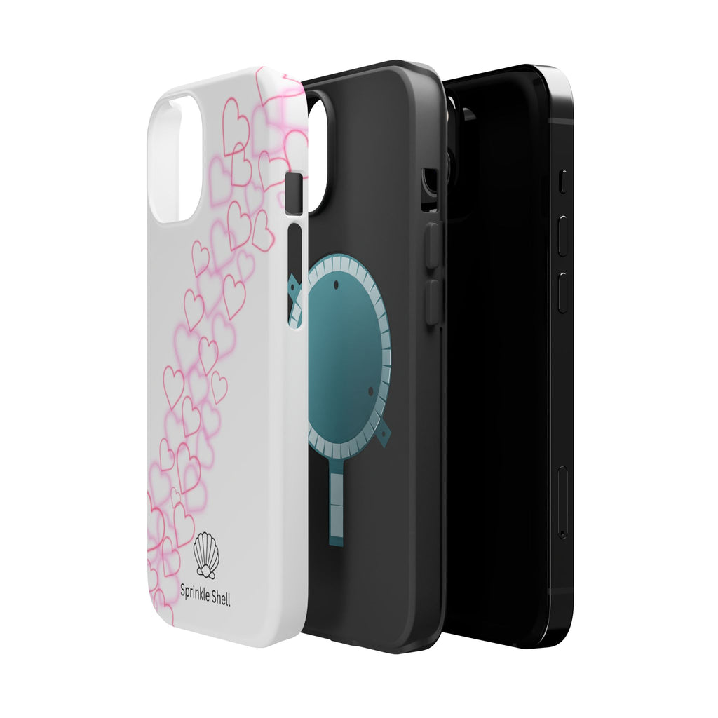 MagSafe pink hearts phone case