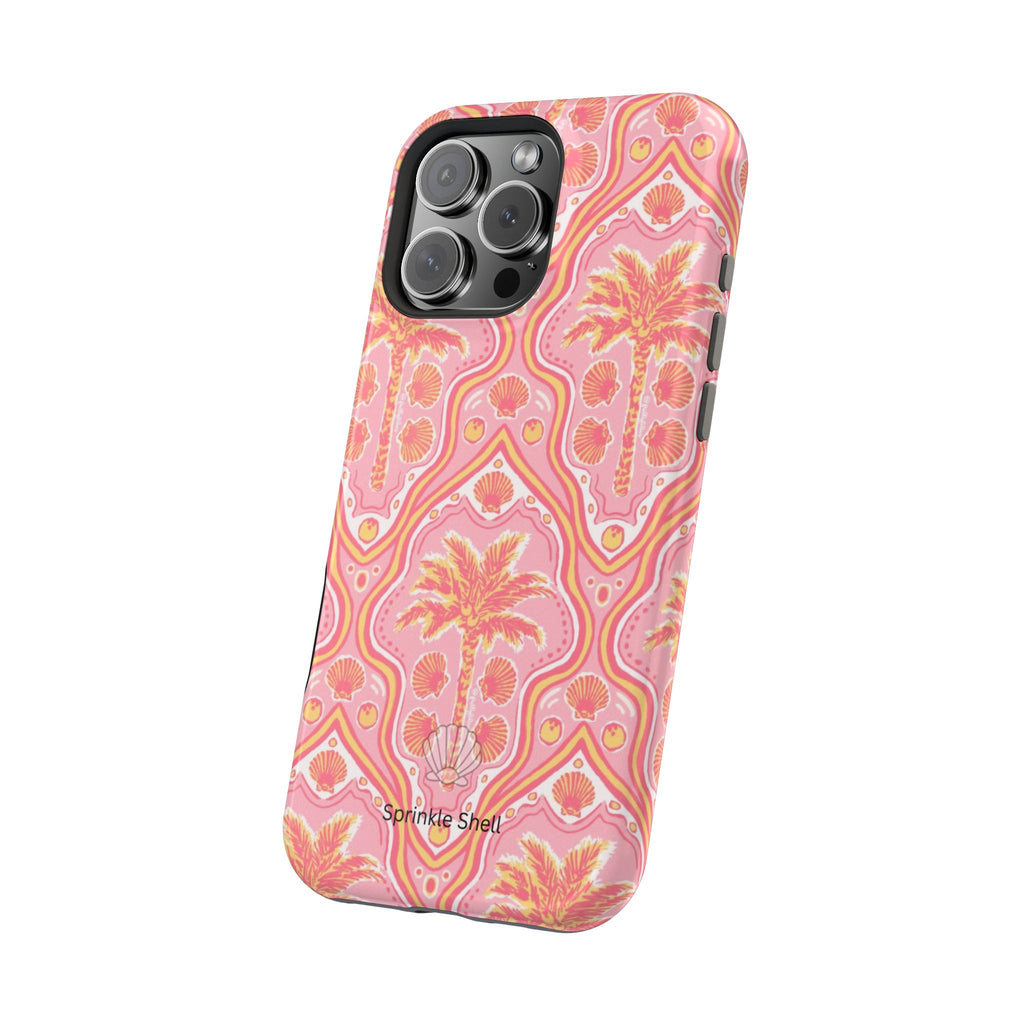 MagSafe pink pink summer palm tree case